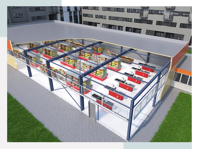 Строительство магазинов в Северск от 624 руб. за м²