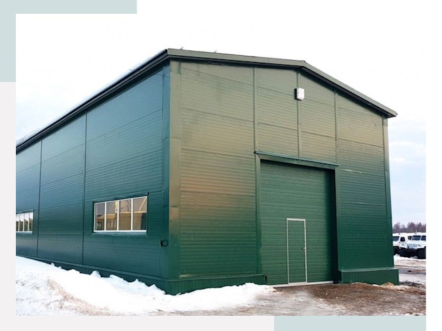 Двускатные ангары в Северске