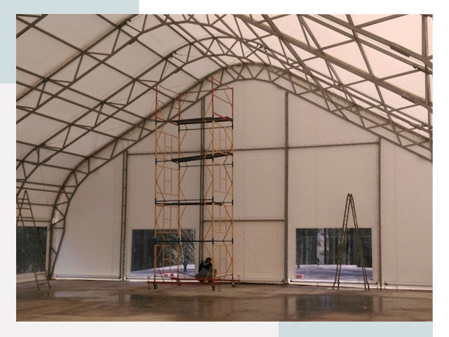 Шатровые ангары в Северске