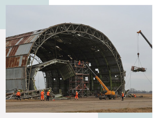 Демонтаж ангаров в Северске