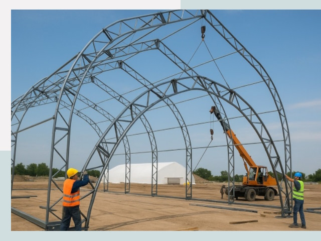 Монтаж ангаров в Северске от 624 руб. - Надежно и быстро